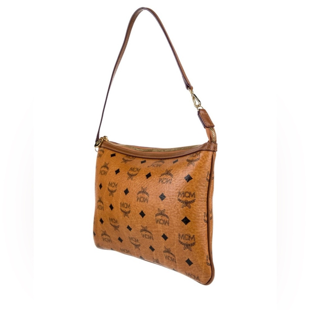 MCM
Logo Jacquard Leather Shoulder Bag W/COA - Picture 4 of 10